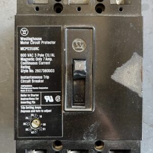 Westinghouse MCP0358RC 600volts 3 pole 7amp