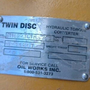 Twin Disc Hydraulic Torque Converter Model#F11524101MS390 Serial#1-11251